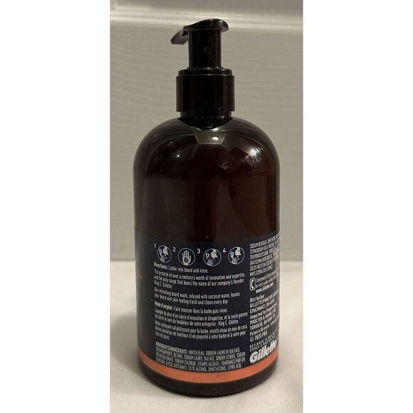 King C Gillette Refreshing Beard & Face Wash 11 fl oz NEW - Picture 2 of 3